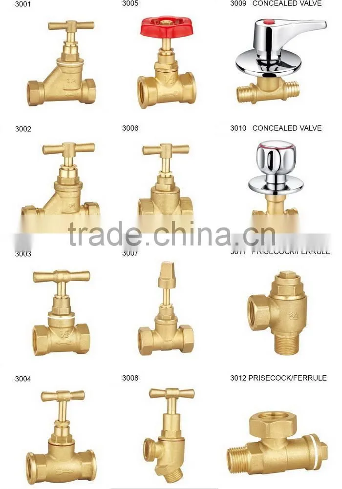 China manufacturer high pressure crutch brass water stop cock valve