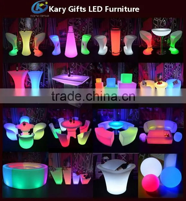 LED commerical bar table club plastic furniture lighting