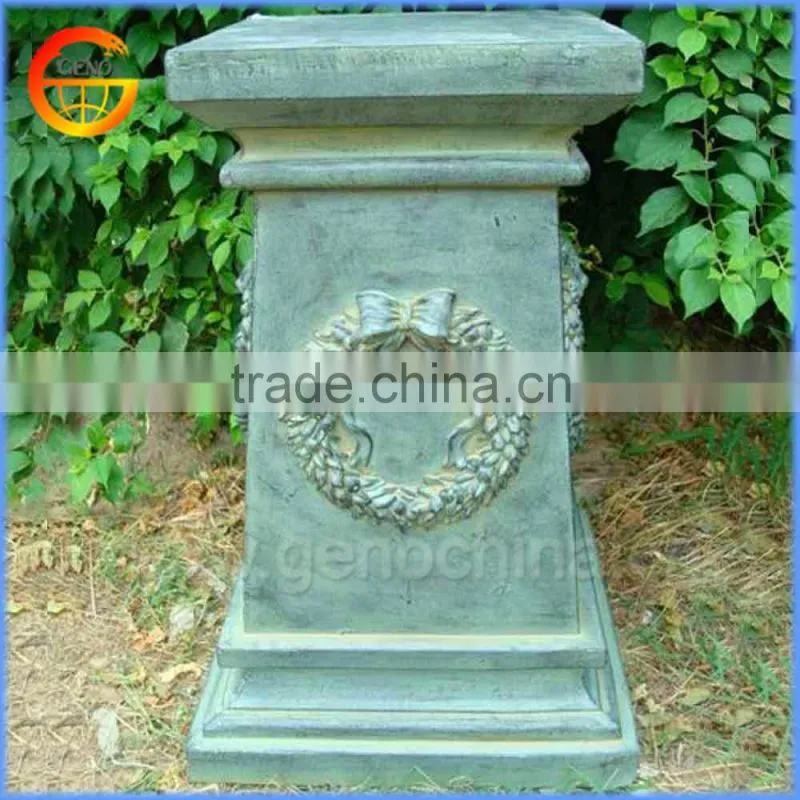 Fiberstone flower pot stand column design home decoration