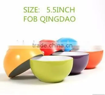 Ceramic baby food bowl with color drawing