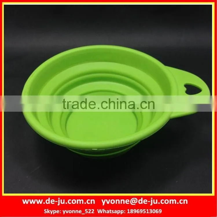Easy Taking Folding Travel Pet Silicone Bowl