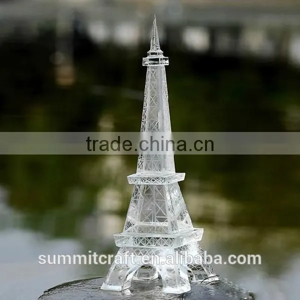 3D crystal decoration pieces crystal eiffel tower