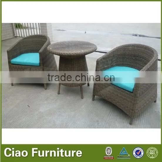Foshan patio furniture rattan coffee set 2015