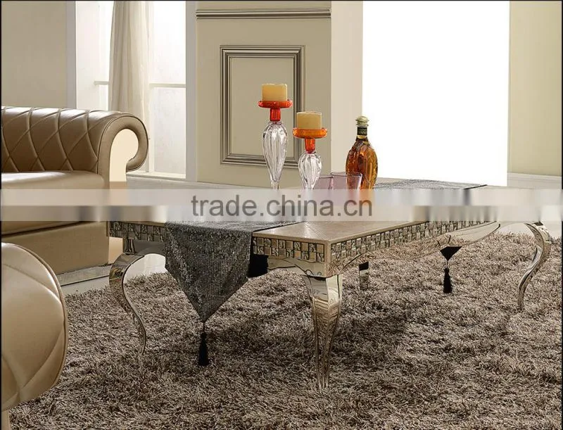 Hot selling modern dining room set luxury dining table/Leather dining table and chair
