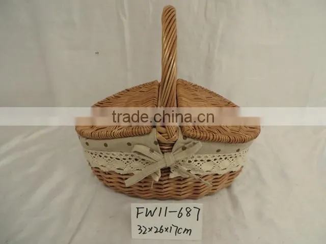 Wholesale wicker picnic basket wicker mini picnic basket