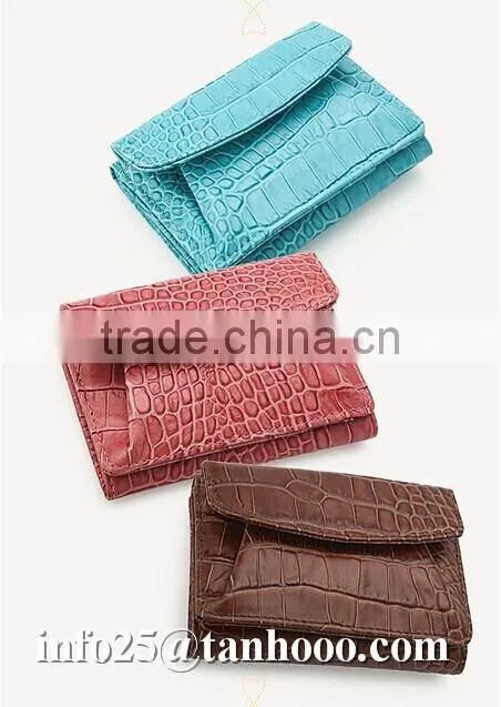Sexy small clip/sexy crocodile cute leather purse/leather coin bag