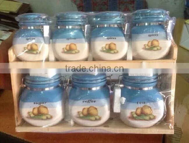 Factory Wholesale Ceramic Pot Ceramic Sugar Tea Canister