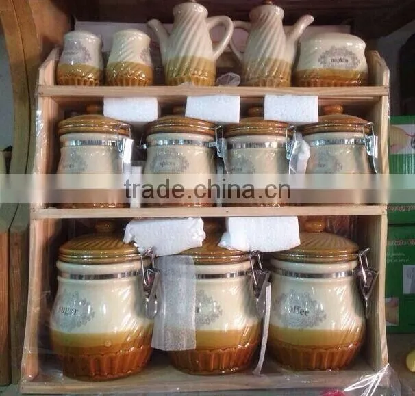 Factory Wholesale Ceramic Pot Ceramic Sugar Tea Canister