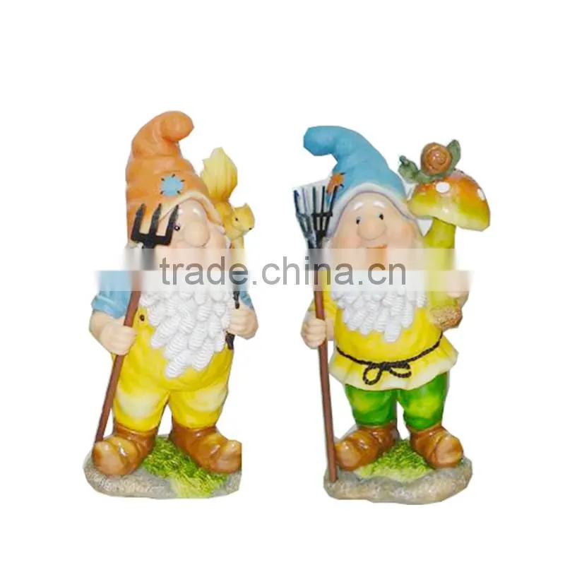 resin garden dwarf with measuring tube