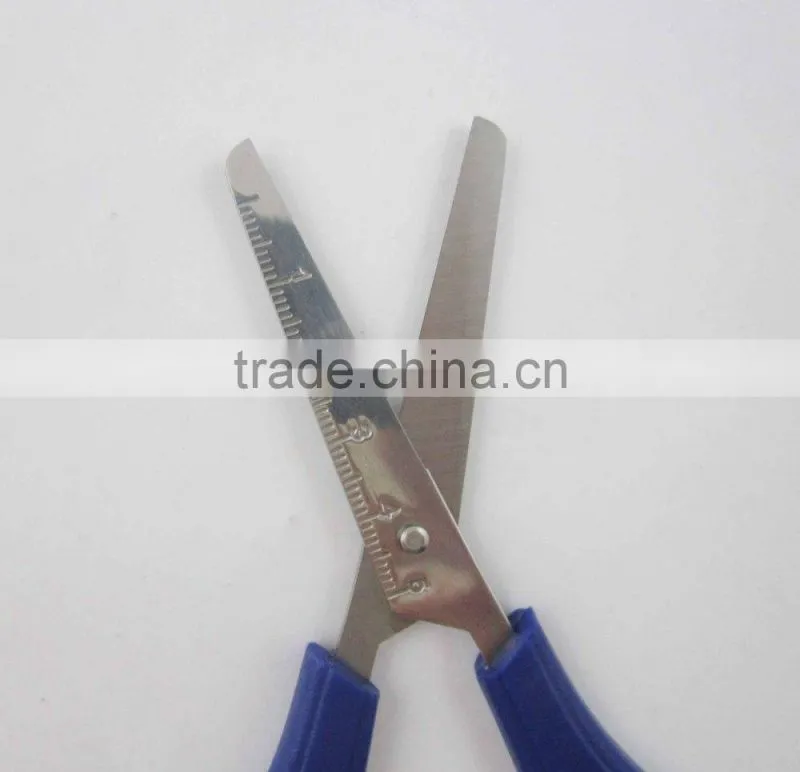 Safety Plastic Handle Schools Scissors With Ruler