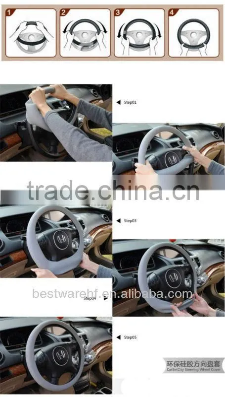 2016 new Girl use unique silicone Steering Wheel Covers
