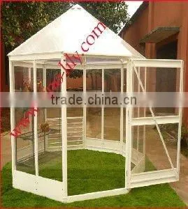 6.4*6.4 green greenhouse with toughened glass