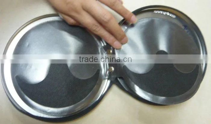 Round Metal CD Case with Zipper Closure