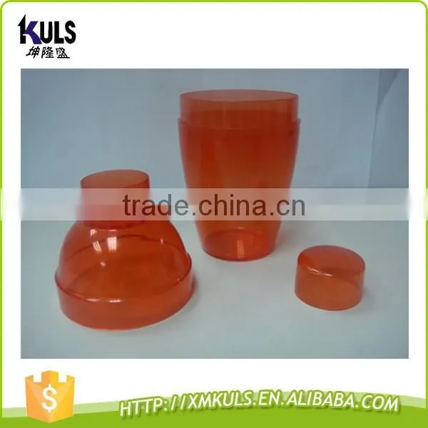 350ml 500ml colorful plastic champage ,cocktail,whisky wine bottle shaker