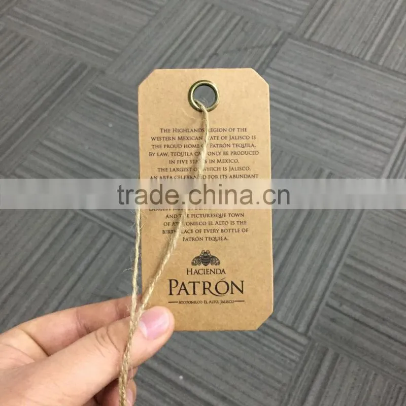 2017 factory wholesale customized kraft paper hang tags