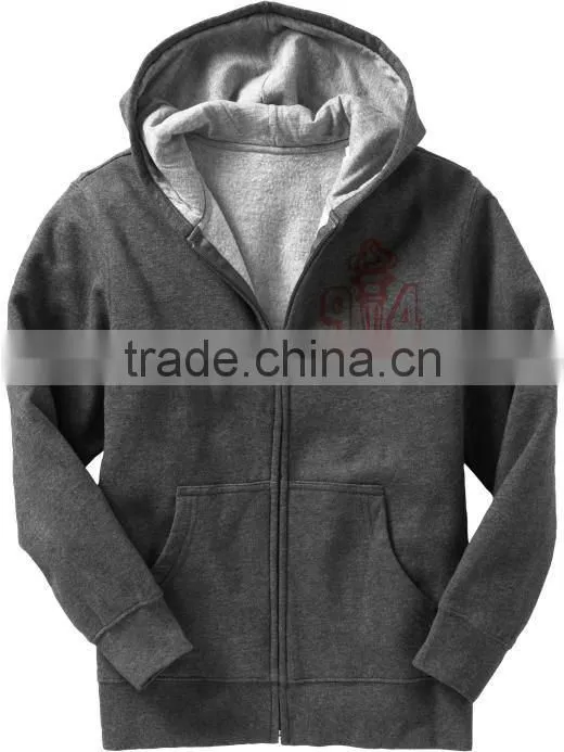 BOYS PRINTED STYLISH ZIPPER UP HOODY