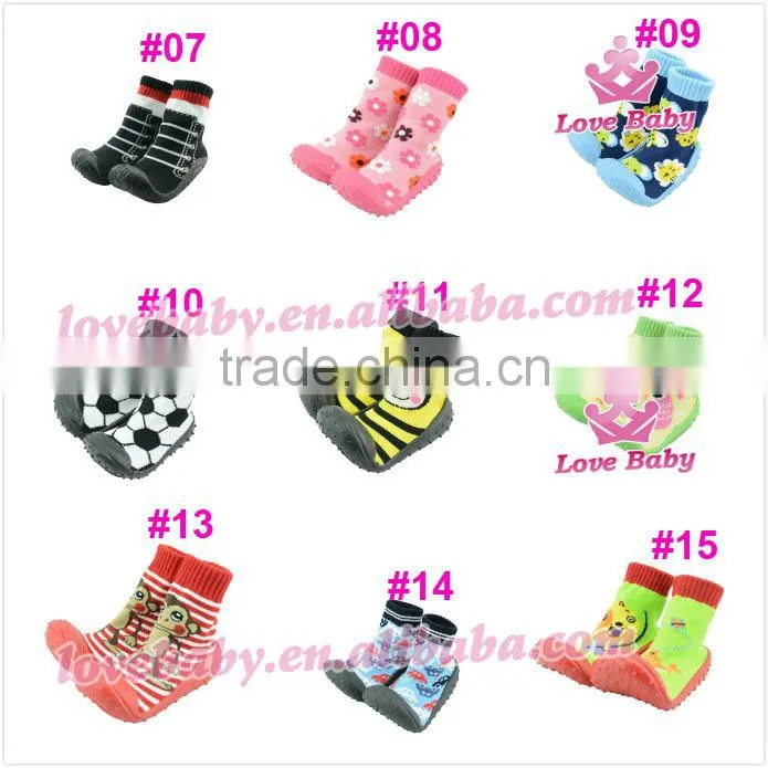 Boutique wholesale mix colors newborn rubber and phylon sole shoes