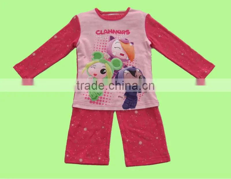 Cute girl's pajamas sleepwear kids pajamas