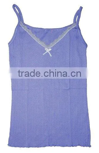 ladies sexy cotton lace cami top