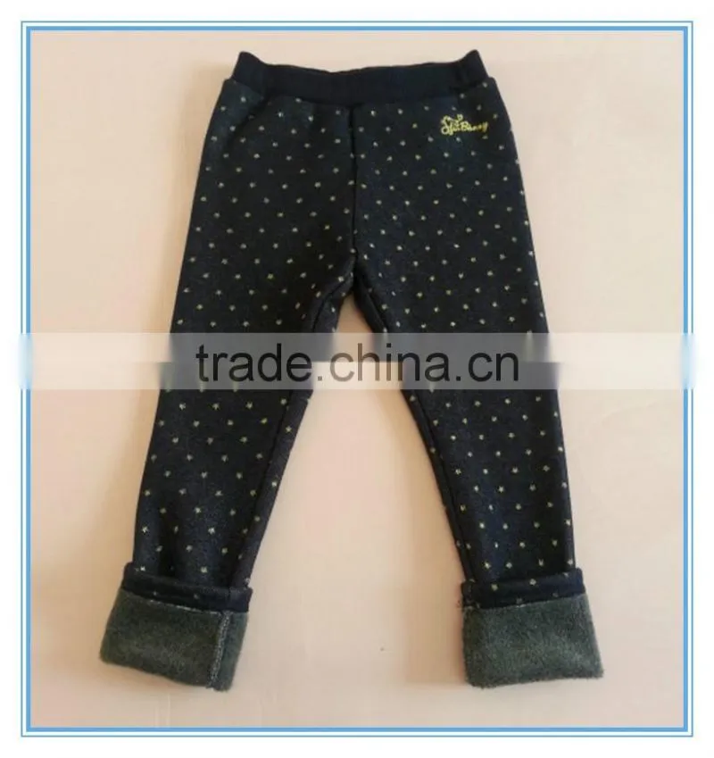 OEM Children Girls Winter Leggings, Children Fashion Winter Pants Plain Pants, Elastic Waist Leggings