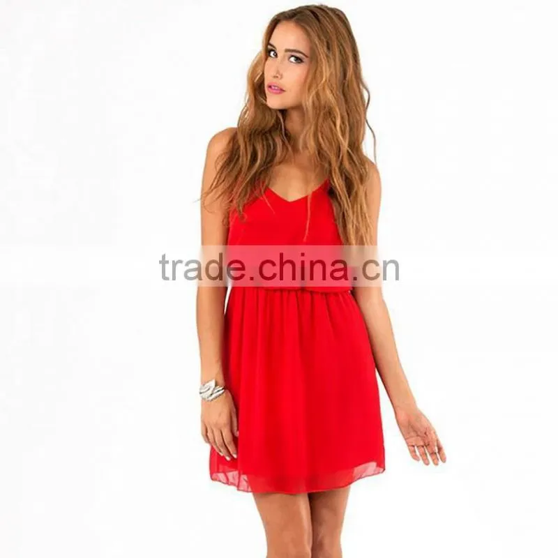 Summer Women Dress New Design Sleeveless Short Dress