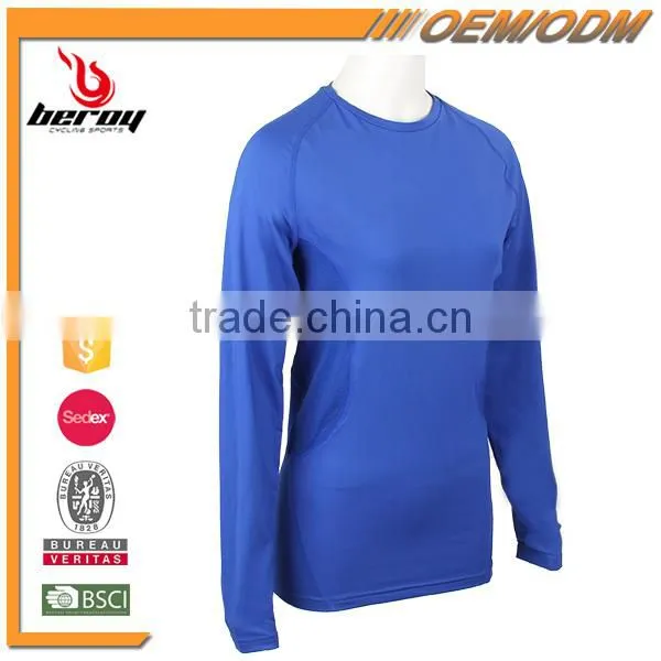 Custom Solid Color 100% Cotton Long Sleeve Mens Tee Shirt with OEM ODM