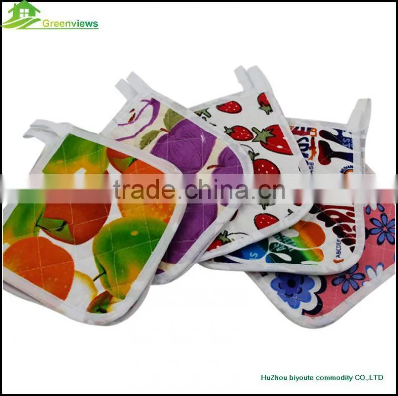 Christmas style color coffee cup mats pot custom linen pot holders print cotton