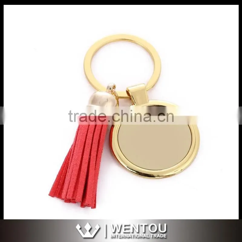 Personalised Suede Leather Tassel Key Chain