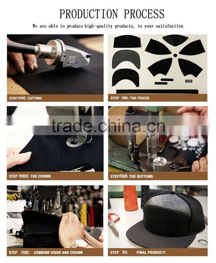 wholesale Custom leather patch logo acrylic snapback hats