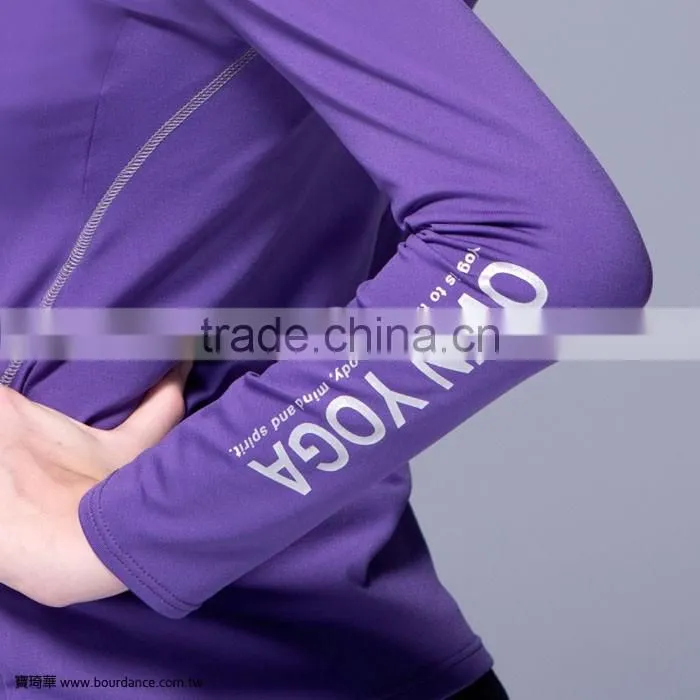 Fitness clothing tactel alphabets print yoga tops