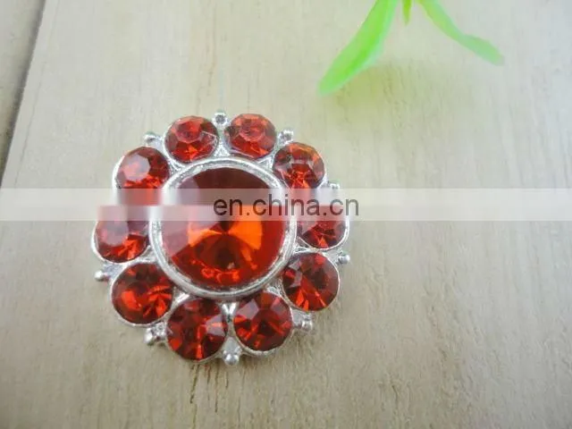 22mm Alloy Metal ButtonsColor Gems Metal Button Spark Rhinestone Buttons Decoration Accessory