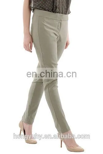 Female Trousers with Stretch Twill Ankle Pants