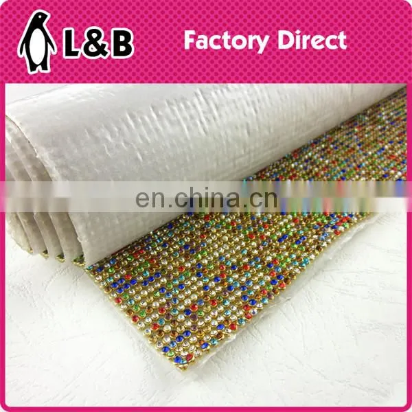 FREE SAMPLE hot fix rhinestone mesh for shoe decoration