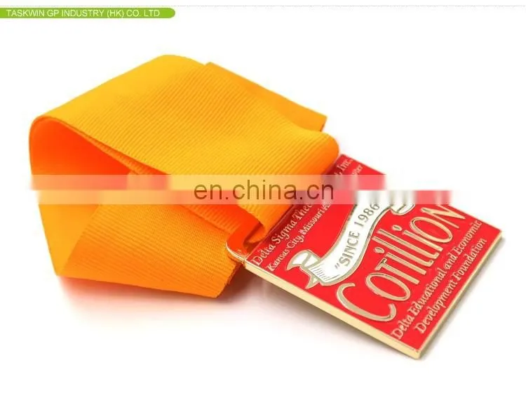 customized educational and economic metal medal with ribbon
