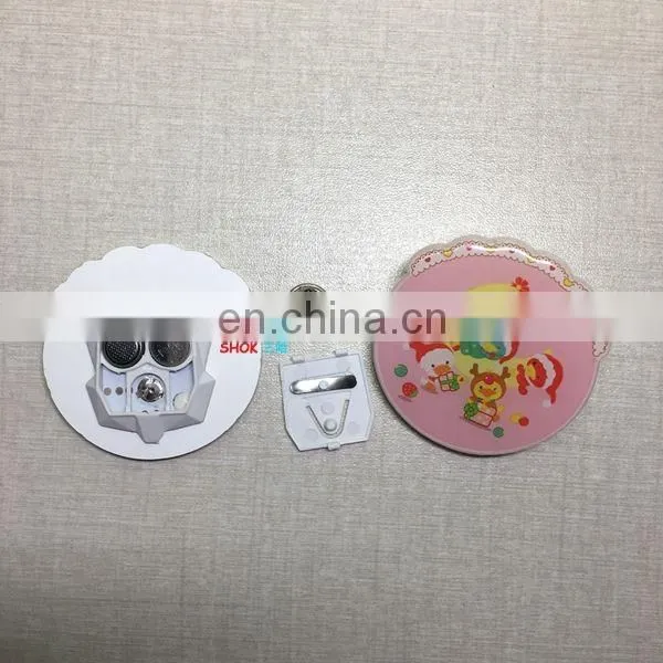 Hot selling Wholesale product LOGO customized LED flashing badge for party