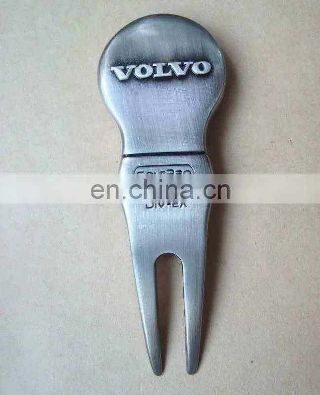 VOLVE logo metal golf divot tool golf pitchfork