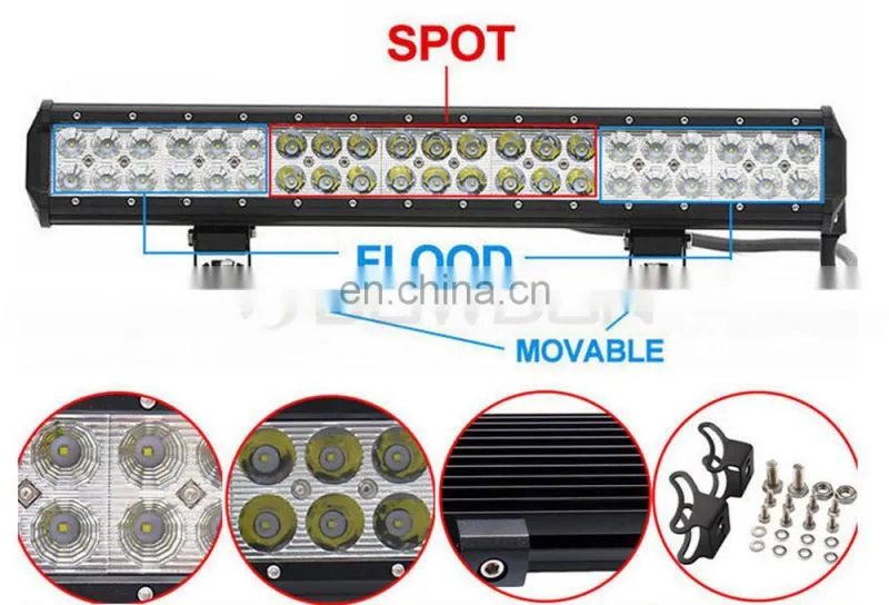 Tractor Boat OffRoad 4WD 4x4 Truck SUV ATV 20" inch 126W LED Work Light Bar