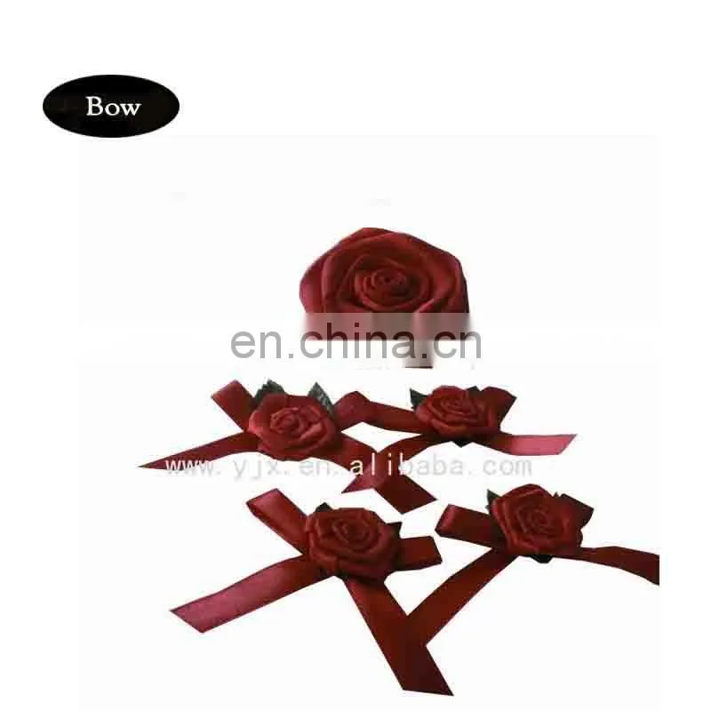 Mini Pink Artificial Ribbon Flowers for Wedding Accessory