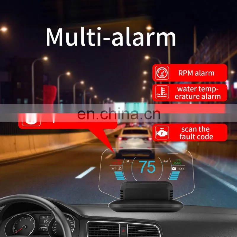 Most Popular Top Selling HUD OBD GPS Car Over Speed Alarm Head up Display HUD for Car