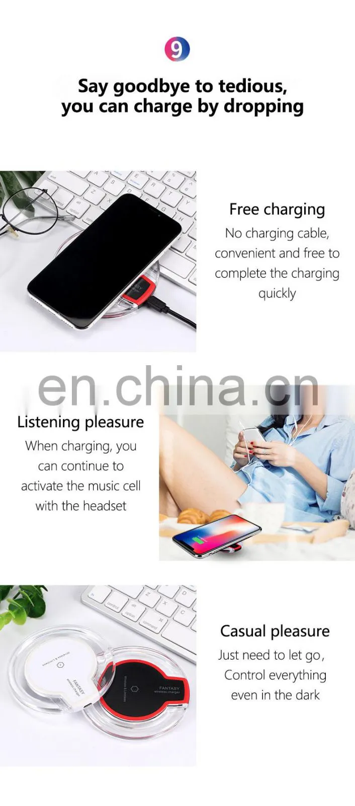 lamp with wireless charging new products 2020 for iphone 7/6/8 plus mobile phones for apple wireless charging