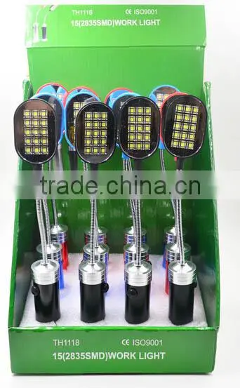 15 SMD Super bright MagnetiC SMD Hose LED flashlight