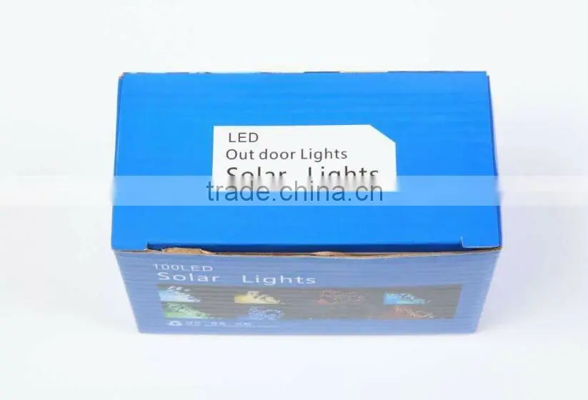 solar powered led string light for Christmas and garden decoration with solar pannel