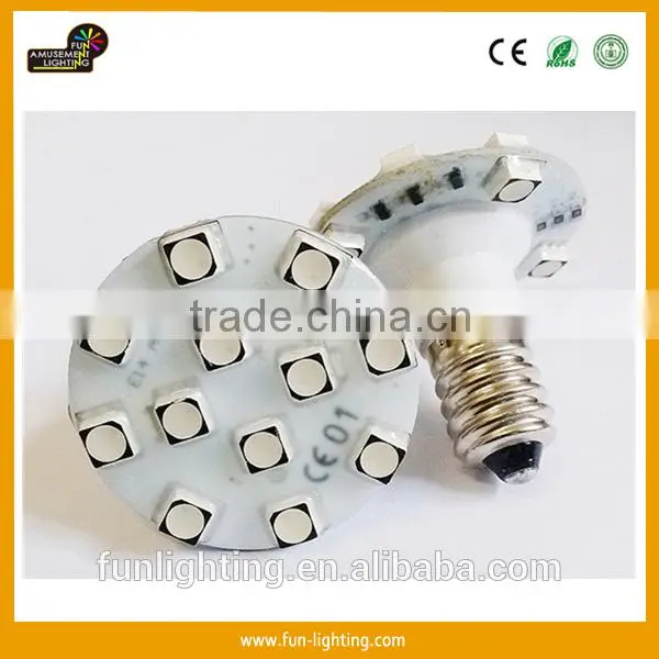 disco hall 9 LEDs 28mm E10 RGB changing color sequence group RGB auto running 24vac rgb led amusement lights