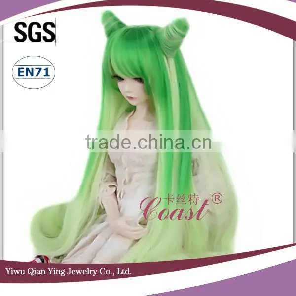 special design green ombre fiber wigs for bjd