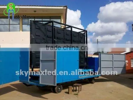 outdoor led advertising mobile display trailer