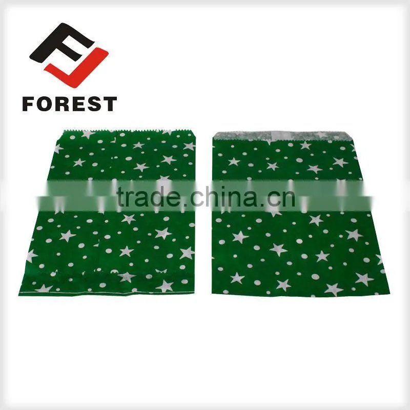 Green grocery paper bags retail