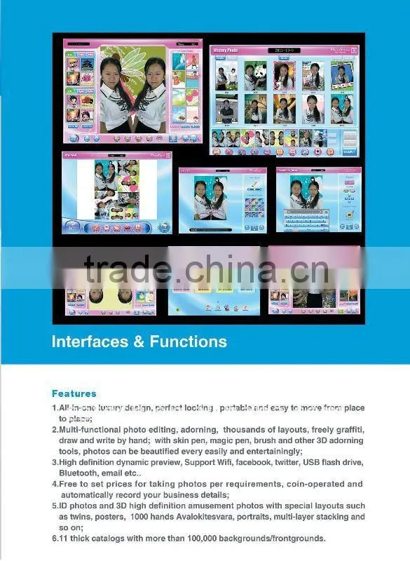 New Vending Photo Sticker Purikura Booth Amusement Game Machine