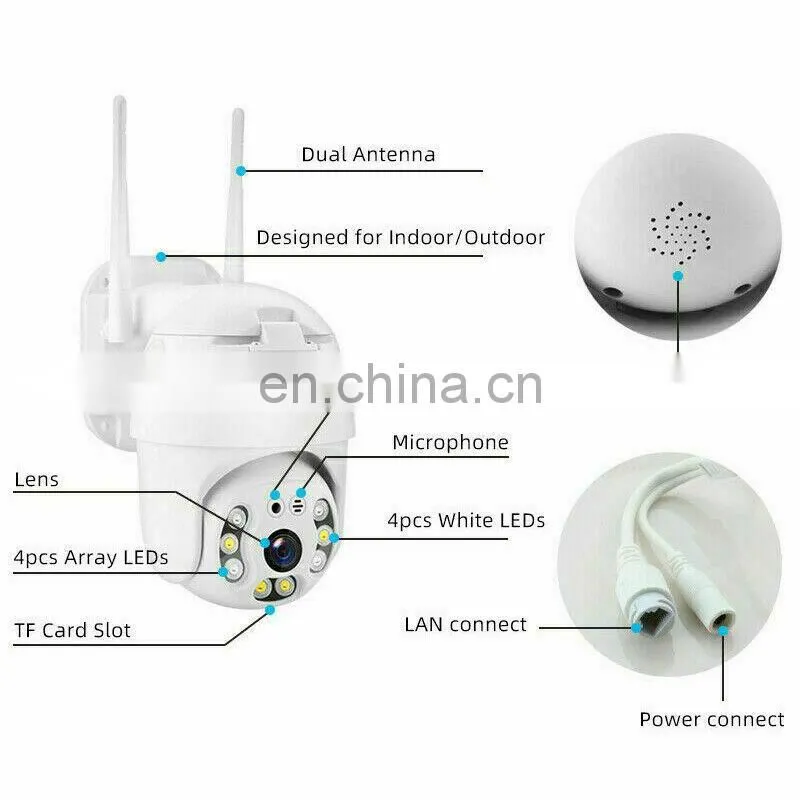 1080P WIFI IP Wireless Camera Outdoor CCTV HD PTZ Smart Home Security IR 360 Cam YOOSEE Icsee