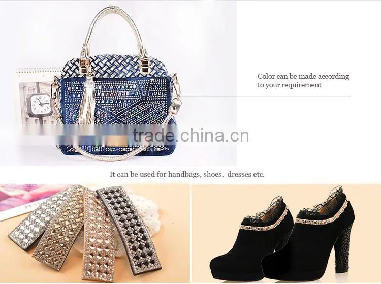 Multi color glue on plastic trimming with wholesale price for lady shoes