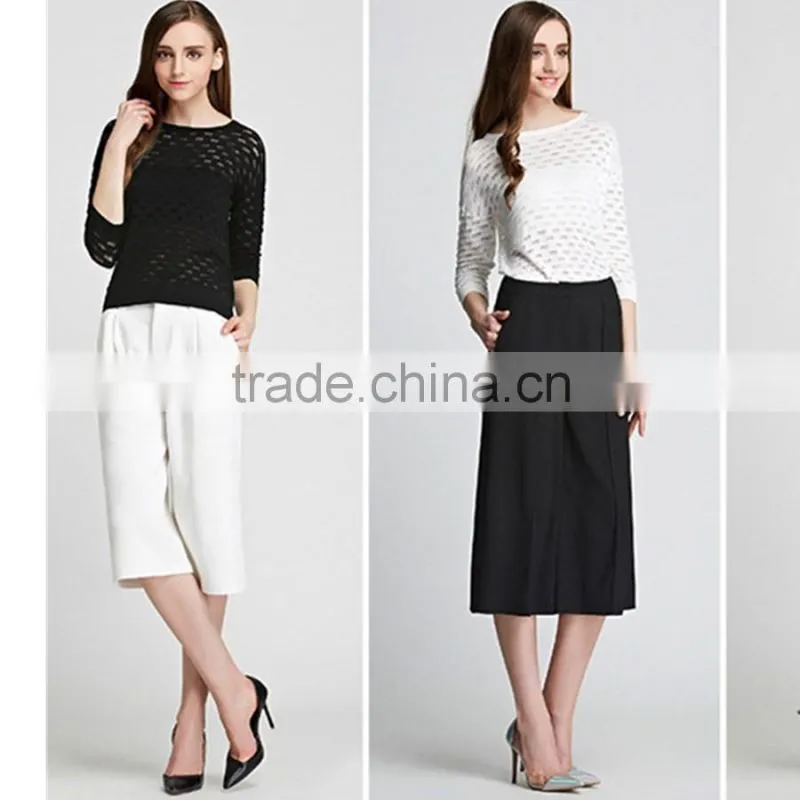 New arrival Korean summer hollow hedging pullover sweater breathable shirt with Slimming lookings